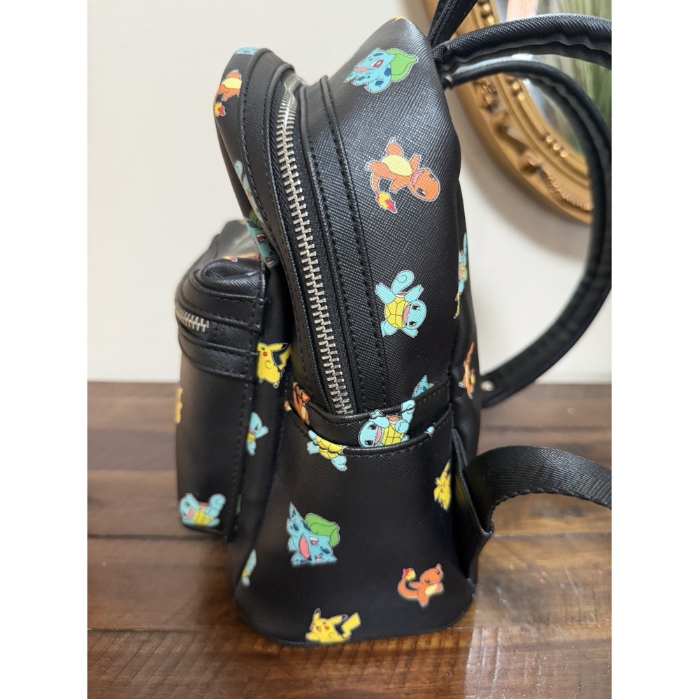 Loungefly Pokémon Mini Backpack Pikachu Bulbasaur Charmander Squirtle READ - Picture 2 of 16